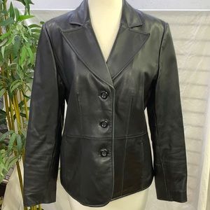 Caslon Black Leather Jacket